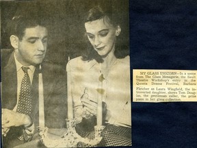Tom Douglas and Barbara Fletcher starred in Sault Theatre Workshop's production of The Glass Menagerie in 1962. COURTESY HARRY HOUSTON