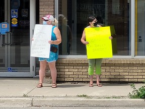 On July 10th in West Grey at the corner of Highway 6 and 4 in the town of Durham, a protest was held in relation to breed specific legislation. Deanna Wheeler, a local resident, has gone public with issues she has had with the municipality and the municipality's animal control officer. Wheeler claims her two dogs, Dexter and Nove, who she says are pure breed American Bully's, were wrongfully taken away from her by the municipality's animal control officer.