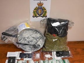 The drugs and other items recovered by the RCMP. (supplied photo)