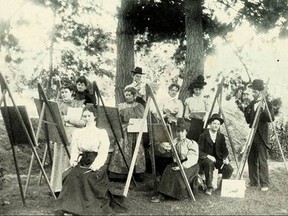William Lees Judson and his art class. (Property of Museum London, Purchased With Funds From The Volunteer Committee)