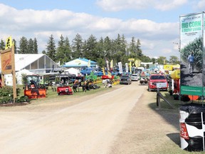 Display's are setup in their final resting spot for Canada's Outdoor Farm Show in Woodstock, Ont. (FIle photo)