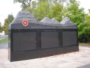 Battle of Hong Kong monument. (supplied photo)