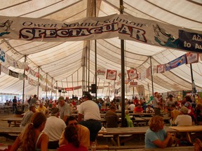 The derby tent at the Owen Sound Salmon Spectacular will be smaller this year but the derby's back, after a year off due to COVID. (Supplied)