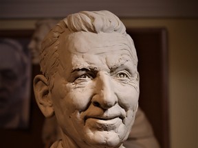 Robert Dey, an avid hockey player who has followed and admired Walter Gretzky, created a life-size portrait clay bust of him earlier this year.