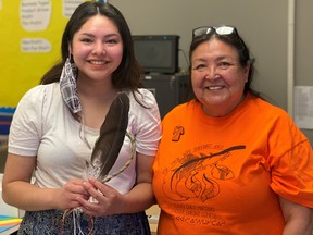Savannah Graves and Sawyer Mercredi on receiving the Alberta School Board Association’s (ASBA) prestigious Honouring Spirit: Indigenous Student awards this June. They are the only students from Fort McMurray to be honoured; and only 12 awards were given across the province. These awards “celebrate exceptional First Nations, Métis and Inuit students nominated by members of their education communities, based on their exemplary leadership, courage and commitment to their cultures and educational paths.” This year ASBA received 204 nominations.