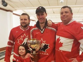 (Pictured far right) Andre Biro who suffered a stroke and was rushed to the Foothills hospital in Calgary on July 4. Photo submitted.