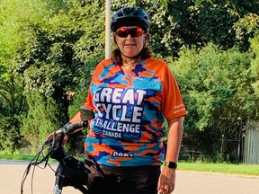 Paris, Ontario resident Sharon McQuade will ride 500 kilometres during August to raise money for The Hospital for Sick Children.