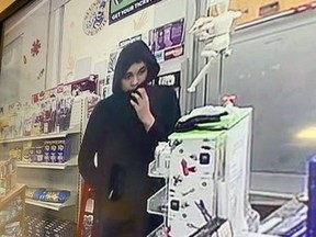 Police on Six Nations of the Grand River released a photo of a suspect in an armed robbery on Thursday.