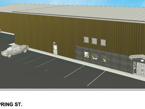 Drawing of expanded Westport Community Centre.