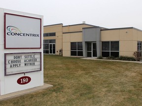Concentrix is preparing to hire 38 customer service positions at its Chatham location, shown in Febraury 2020. File photo/Postmedia Network