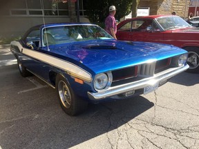 Art McDonald of Courtright, Ontario owns a 1972 Barracuda, and he had it on display at the 2019 edition of the WAMBO event at Wallaceburg. (Peter Epp photo)