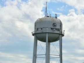 Iroquois Water Tower with the Indigenous symbol
Phillip Blancher/The Leader