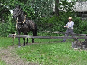 It might of been cloudy on Friday, but Upper Canada Village interpreter Mike Broniszeski was happy to be back. The historical attraction officially reopened on Thursday. Photo take on July 2, 2021 in Morrisburg, Ont. Francis Racine/Cornwall Standard-Freeholder/Postmedia Network