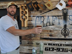 Ian Bentley stands in front of his Craft Shack, which served cold craft beers to several Cornwall residents from June 30 to Sunday at Pointe Malgine. Photo taken on Sunday July 4, 2021 in Cornwall, Ont. Francis Racine/Cornwall Standard-Freeholder/Postmedia Network