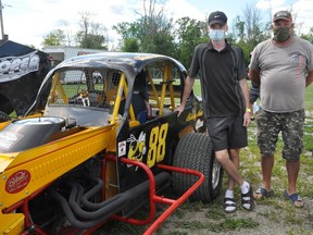 Father and son team Chad and Steve were excited to hit the track at the Cornwall Motor Speedway on Sunday July 4, 2021 in Cornwall, Ont. Francis Racine/Cornwall Standard-Freeholder/Postmedia Network
