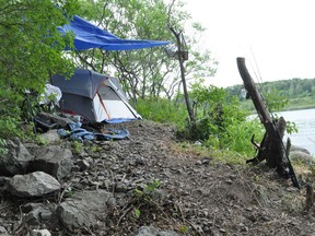 The camp, located on the banks of the St. Lawrence River, on Thursday July 8, 2021 in Cornwall, Ont. Francis Racine/Cornwall Standard-Freeholder/Postmedia Network