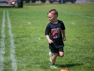 The football program for children under eight returned with its highest numbers ever after a hiatus of several years on Saturday, July 10, 2021 in Cornwall, Ont. Jordan Haworth/Cornwall Standard-Freeholder/Postmedia Network