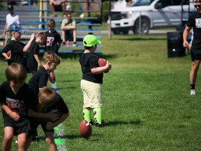 The football program for children under eight returned with its highest numbers ever after a hiatus of several years on Saturday, July 10, 2021 in Cornwall, Ont. Jordan Haworth/Cornwall Standard-Freeholder/Postmedia Network