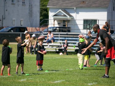 The football program for children under eight returned with its highest numbers ever after a hiatus of several years on Saturday, July 10, 2021 in Cornwall, Ont. Jordan Haworth/Cornwall Standard-Freeholder/Postmedia Network