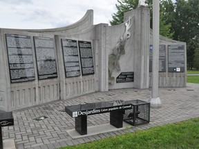 Cornwall's Francophone monument on Thursday July 15, 2021 in Cornwall, Ont. Francis Racine/Cornwall Standard-Freeholder/Postmedia Network
