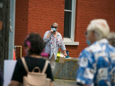 Around 40 people attended a protest in South Glengarry over the proposed new campground site near Cooper Marsh on Monday, July 19, 2021 in Lancaster, Ont. Jordan Haworth/Cornwall Standard-Freeholder/Postmedia Network