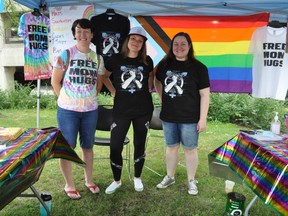 Rebbecca Sorrell (middle) during Saturday's Diversity Cornwall pop-up event. Photo taken on Saturday July 17, 2021 in Cornwall, Ont. Francis Racine/Cornwall Standard-Freeholder/Postmedia Network