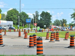 Construction of streetscaping project is well underway, as seen on Thursday July 22, 2021 in Cornwall, Ont. Francis Racine/Cornwall Standard-Freeholder/Postmedia Network