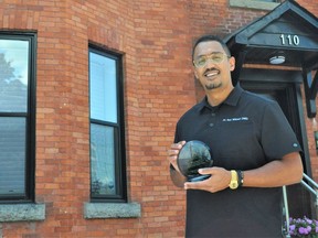 Dr. Paul Mikhail received the Heritage Award from Heritage-Patrimoine Cornwall on Friday, after having renovated a 1880s Sydney Street house that was in a dilapidated state. Photo taken on Friday July 23, 2021 in Cornwall, Ont. Francis Racine/Cornwall Standard-Freeholder/Postmedia Network