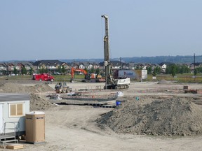 The ongoing Protective Services building project in Heartland. Patrick Gibson/Cochrane Times