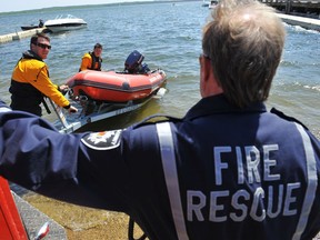 Dive teams continued to search for a 20-year-old man from Edmonton who went missing after an evening swim in Wabamun Lake Friday.