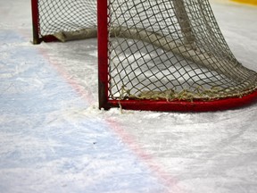 A hockey net