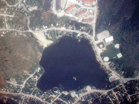 An aerial view of Minnow Lake.