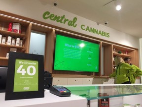 London's first retail pot store, Central Cannabis, opened its doors in 2019 near the intersection of Wonderland Road and Oxford Street. (DALE CARRUTHERS, The London Free Press)