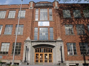 Kingston Collegiate and Vocational Institute at 235 Frontenac St. in Kingston, Ont., on Monday. Queen's University has entered into an agreement with the Limestone District School Board to purchase the building.