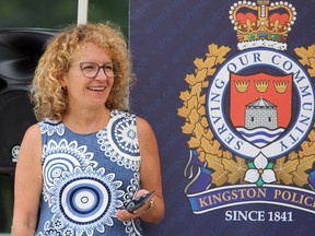 Wendy Vuyk, Kingston Community Health Centres director of community health, at the 263 Weller Ave. location to announce the "Kingston Speaks Inclusion" consultations on July 12, 2021.