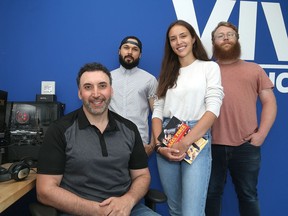 Viva Productions staff, including president and CEO Anthony Agostino, front, Yan-Nick Michaud, Sloan Westlake and Joe Elliott, on Wednesday, July 7, 2021.