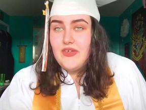 Photo taken from a video
Emily Croussette was this year’s valedictorian at Ecole secondaire Villa Francaise des Jeunes.
