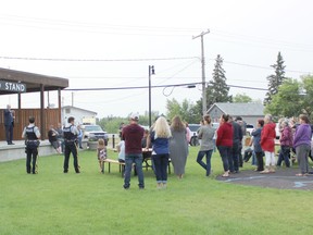 About 45 names were on a list of people interested in re-starting a Citizens on Patrol initiative in Nipawin following this meeting on July 20. Photo Susan McNeil.