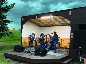 Musicians entertained a crowd gathered at the Nanton Lions Campground the evening of Wednesday, July 7 for a Mosquito Creek Music Session, but the music ended about half an hour early due to a thunderstorm forming locally. The sessions take place on Wednesdays from 7-9 p.m. -- weather pending -- at the campground. STEPHEN TIPPER