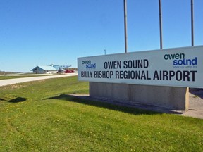 The entrance to the Owen Sound Billy Bishop Regional Airport.