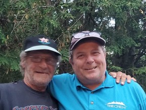 July 10, 2021: Ronald Graham, left, of Eganville, and his nephew, James Cousineau, in a recent handout family photo. Cousineau said his uncle, Graham, was the victim of a suspicious death near Killaloe, Ont., on the morning of Saturday, July 10, 2021.