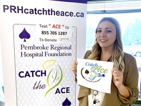 Pembroke Regional Hospital Foundation donor relations co-ordinator Megan Evans and the entire foundation team is excited to announce Catch the Ace 3.0 will be launching July 21. All proceeds will go towards the Cancer Care Campaign. The first draw takes place July 28.