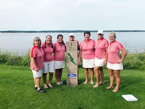 The team from the Pembroke Golf Club recently placed first in its division at the Women's Intersectional. Team members (from left) are Fay Grolway-McCarthy, Patty Hansen, Darlene Dumas, Mindy Lorbetskie, Sue Roman, Lana Trader and Anna Warner. Missing is Karen Thompson.