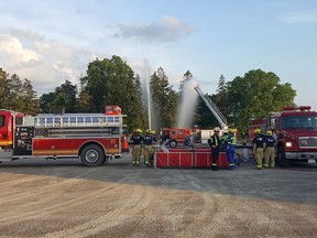 St. Marys and Zorra fire departments during a previous pumper relay and tanker shuttle training.
