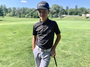 St. Mike's Rylan Hall shot 2-over-par 73 to win the boys' division by one stroke at the region's high school golf championships Tuesday in Mitchell.