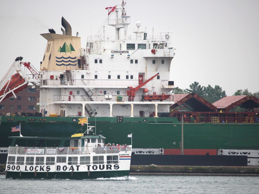 Transits, cargo shipped down on seaway Sault Star