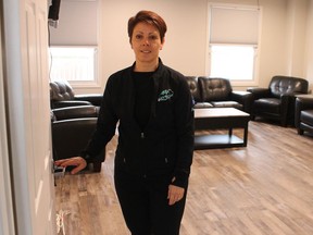 Paula Reaume-Zimmer, a vice-president at Bluewater Health, is shown in this file photo standing in the Exmouth Street facility now known as Ryan's House.