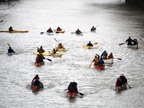 The St. Clair Region Conservation Authority's annual Sydenham Canoe and Kayak Race has been cancelled four years straight by weather and the COVID-19 pandemic. A new fundraiser, the St. Clair Challenge, started July 1 and runs until Aug. 31. (Handout)