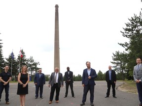 Glencore operations in Falconbridge, Ont. served as the backdrop for a funding announcement on Tuesday July 13, 2021. The $40 million investment by the federal government is supporting the creation of the Mining Innovation Commercialization Accelerator (MICA) network, a project of the Centre for Excellence in Mining Innovation (CEMI). The total cost of the project is $112.4 million. John Lappa/Sudbury Star/Postmedia Network