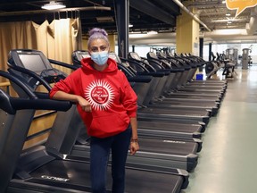 Sylvia Araniva, supervisor of membership services at the YMCA in Sudbury, Ont., is preparing for when the YMCA opens up again on Monday, July 19, 2021. The facility will be open Monday to Friday from 6 a.m. to 1:30 p.m., and from 4 p.m. to 8:30 p.m. Community members who want to use YMCA facilities or take part in programs must purchase a summer pass. A pass is $40 for July, or $75 for July and August. John Lappa/Sudbury Star/Postmedia Network